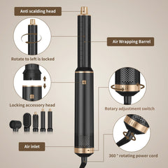 Hair Dryer 5 in 1 Electric Comb-1