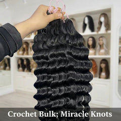 Everythinglluxe Raw Indian Feather Crochet Bulk; Miracle Knots