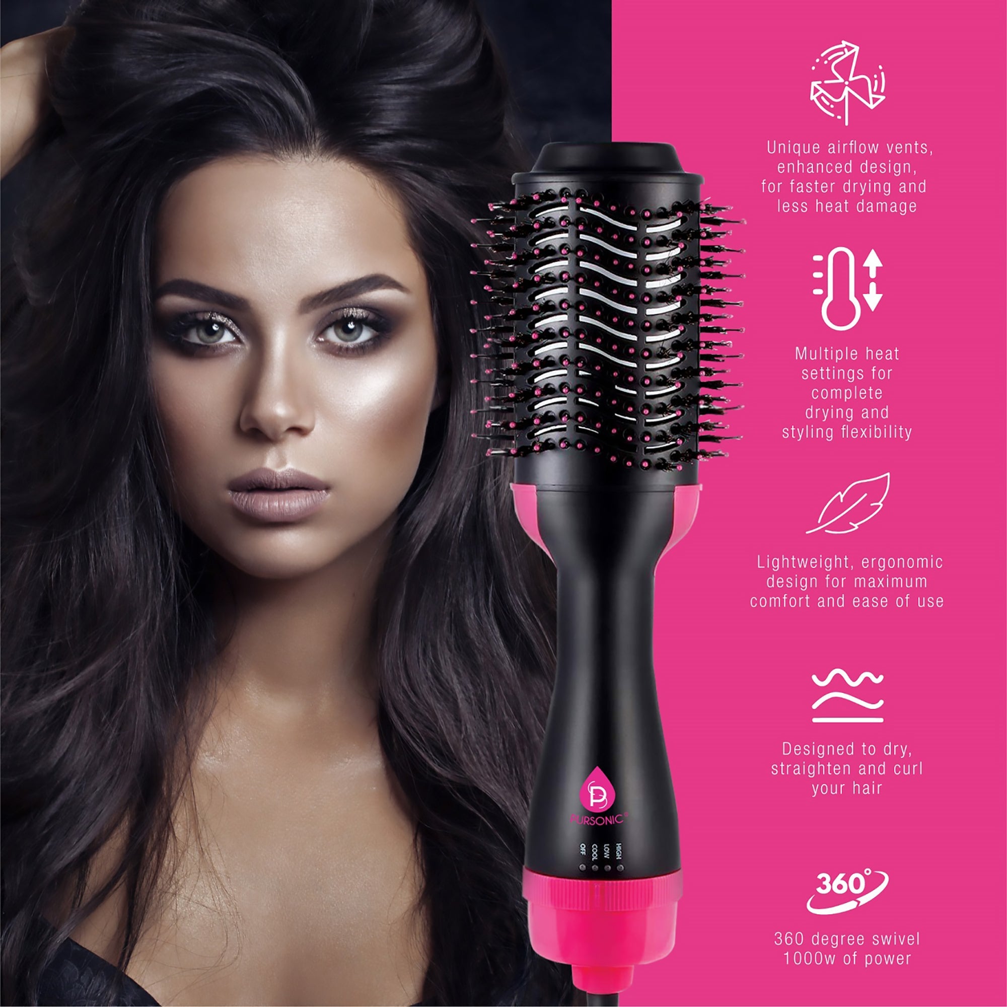 Salon-Quality Hair Duo: Triple Barrel Hair Curler & One Step Volumizing Hair Dryer